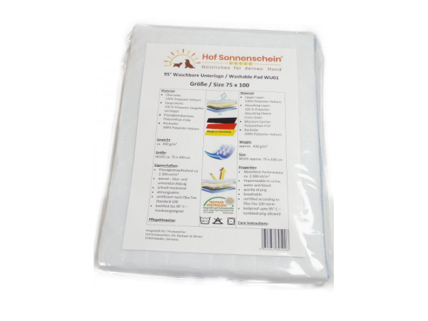 Hof Sonnenschein Wasserdichte und waschbare Unterlage 75x100