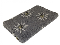 Hof Sonnenschein Vet Beddings Premium 80x50 cm Grau m. Edelweiss