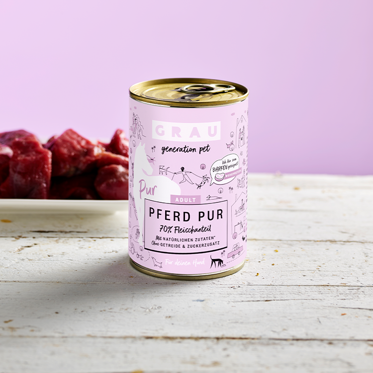 Grau Grau Dog NF Pferd Pur 400g