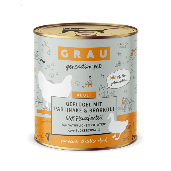 Grau Grau Dog NF Geflügel mit Pastinake & Brokkoli 800g
