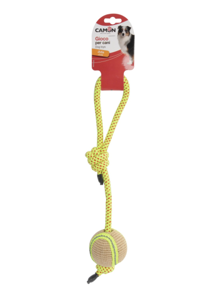 Camon Ball aus Jute mit farbiger Handschl.ø 7 cm, 50cm