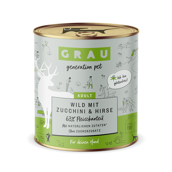 Grau Grau Dog NF Wild mit Zucchini & Hirse 800g