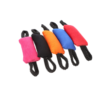 Dingo Gear Bungee Welpen Beisswurst mit zwei Handschlaufen orange