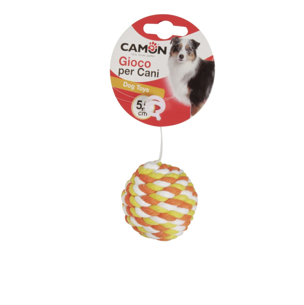 Camon Spielball aus Baumwolle mit Glöckchen - Durchmesser 100mm