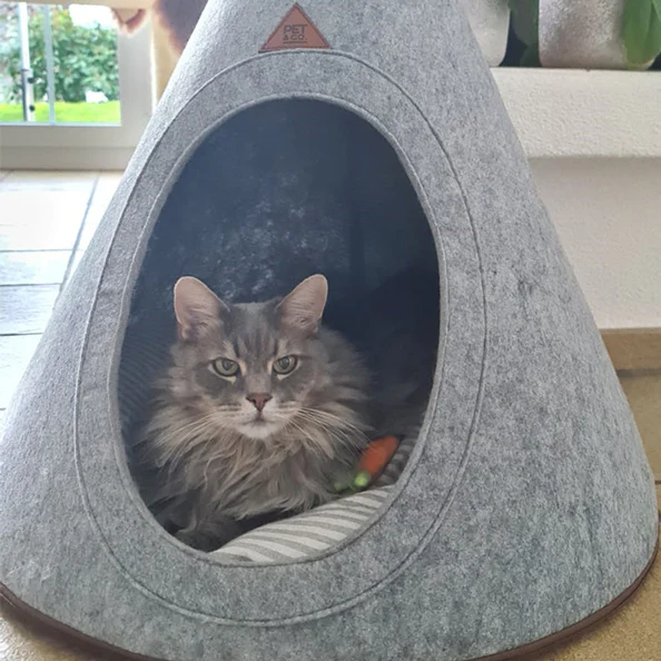 PET&CO Tonto - Luxury Dog and Cat Tipi Felt Gray