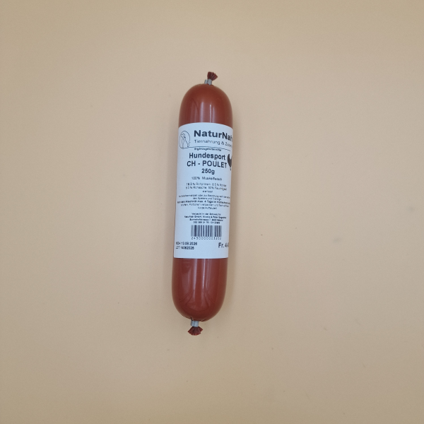 NaturNah Hunde Sport Wurst CH Poulet 250g