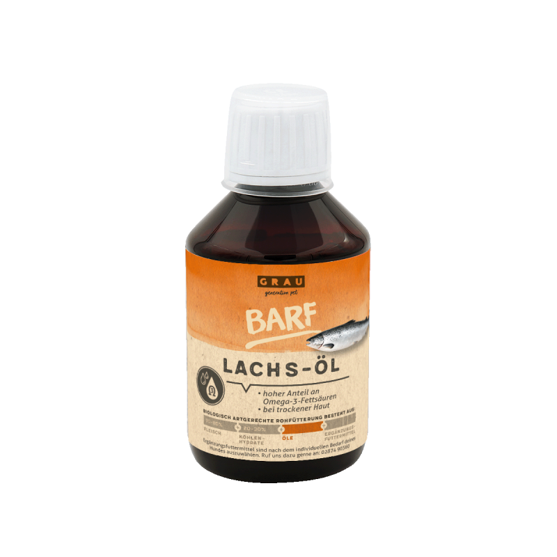 Grau Dog Erg.Futt. Skin Coat Lachs-Öl 200ml