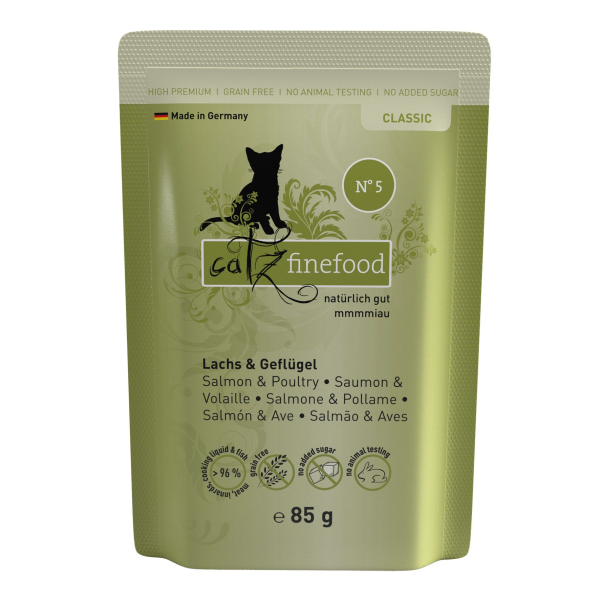 Pets Nature GmbH catz finefood No.05 Lachs & Geflügel 85g