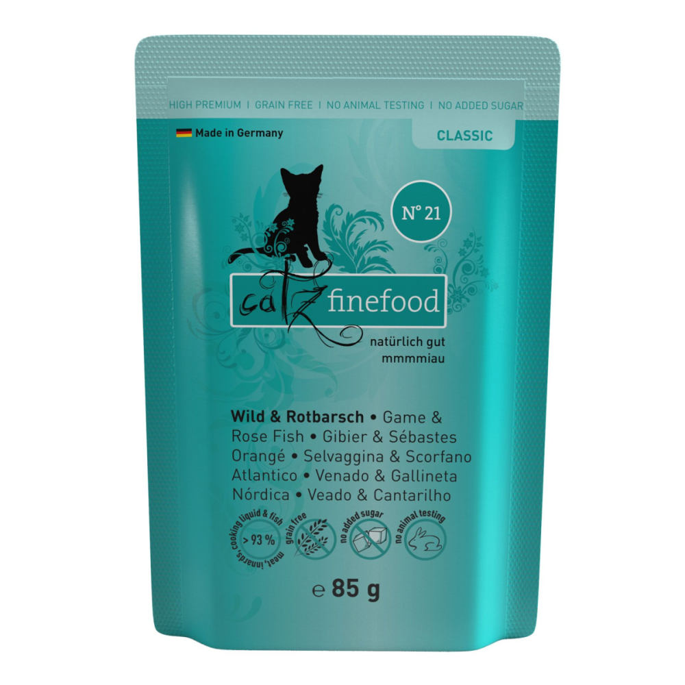 Pets Nature GmbH catz finefood No.21 Wild&Rotbarsch 85g