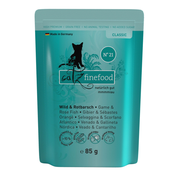 Pets Nature GmbH catz finefood No.21 Wild&Rotbarsch 85g