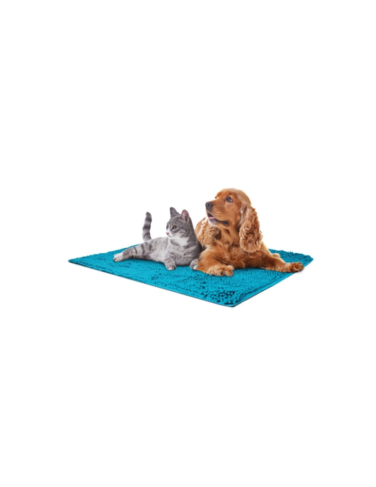 Germanns Trio Microfaser Teppich 65x90cm, blau-türkis