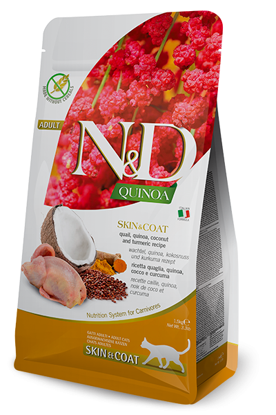 Farmina N&D Feline Wachtel Quinoa Skin&Coat 300g