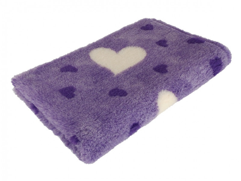 Hof Sonnenschein Vet Beddings Premium 100x160 cm Lila m. gr. beigem Herz