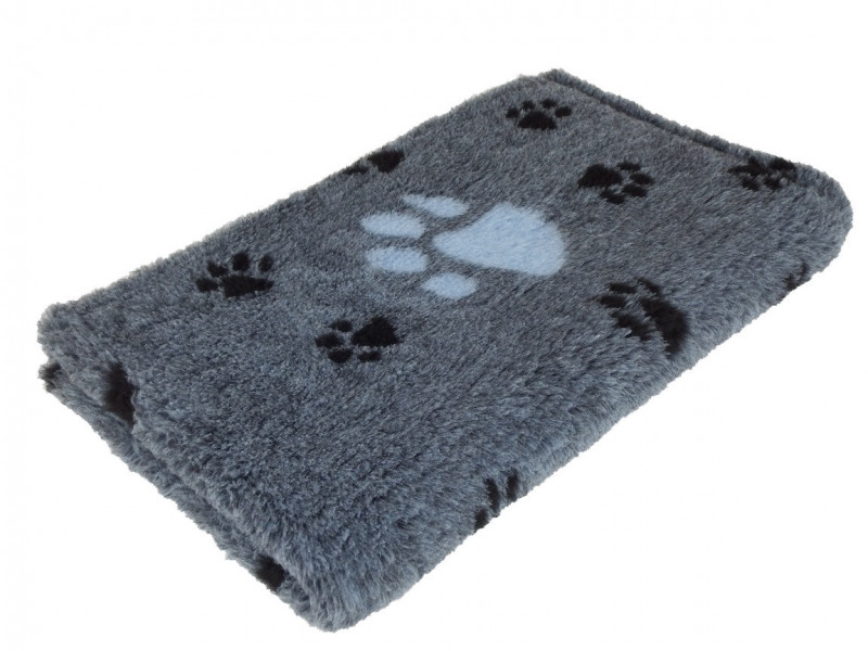 Hof Sonnenschein Vet Beddings Premium 100x80 cm Stahlblau mit gr. hl'blauer Pfote