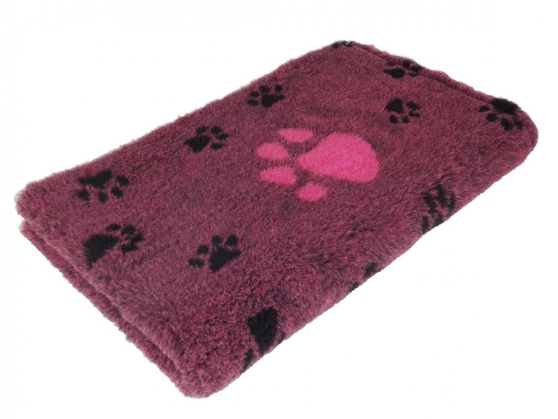 Hof Sonnenschein Vet Beddings Premium 50 x 80 cm Bordeaux m. gr. pinker Pfote