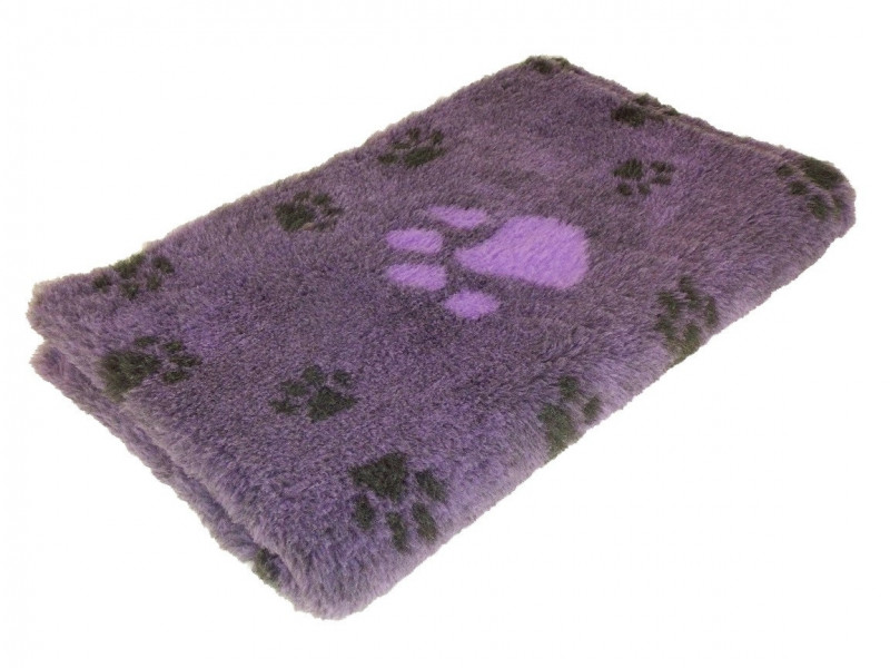 Hof Sonnenschein Vet Beddings Premium 80 x 50 cm Grau-Violett m. gr.lila Pfote