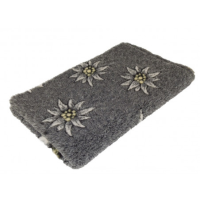 Hof Sonnenschein Vet Beddings Premium 80x50 cm Grau m. Edelweiss
