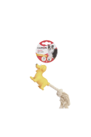 Camon Latex Pferd, Hund oder Katze mit Seil mit Squeaker 18 cm