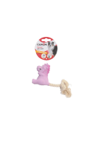 Camon Latex Pferd, Hund oder Katze mit Seil mit Squeaker 18 cm