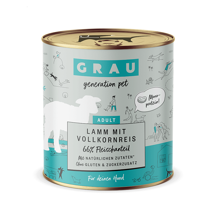 Grau Grau Dog NF Lamm mit Vollkornreis 800g