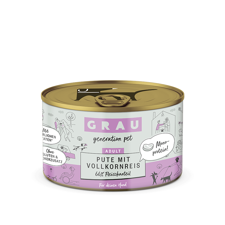 Grau Grau Dog NF Pute mit Vollkornreis 200g
