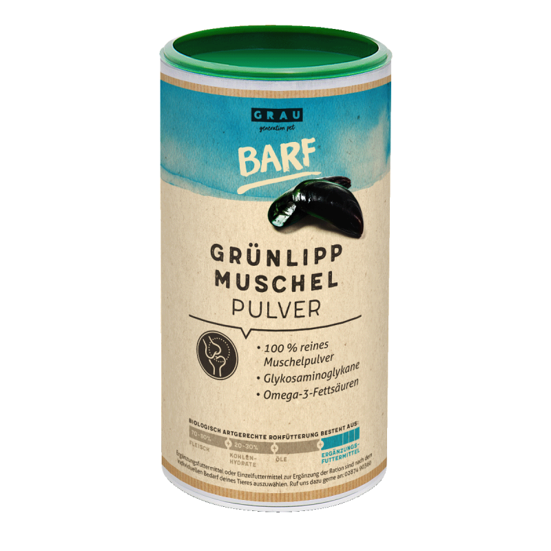 Grau Dog BARF Grünlippmuschel-Pulver 500g