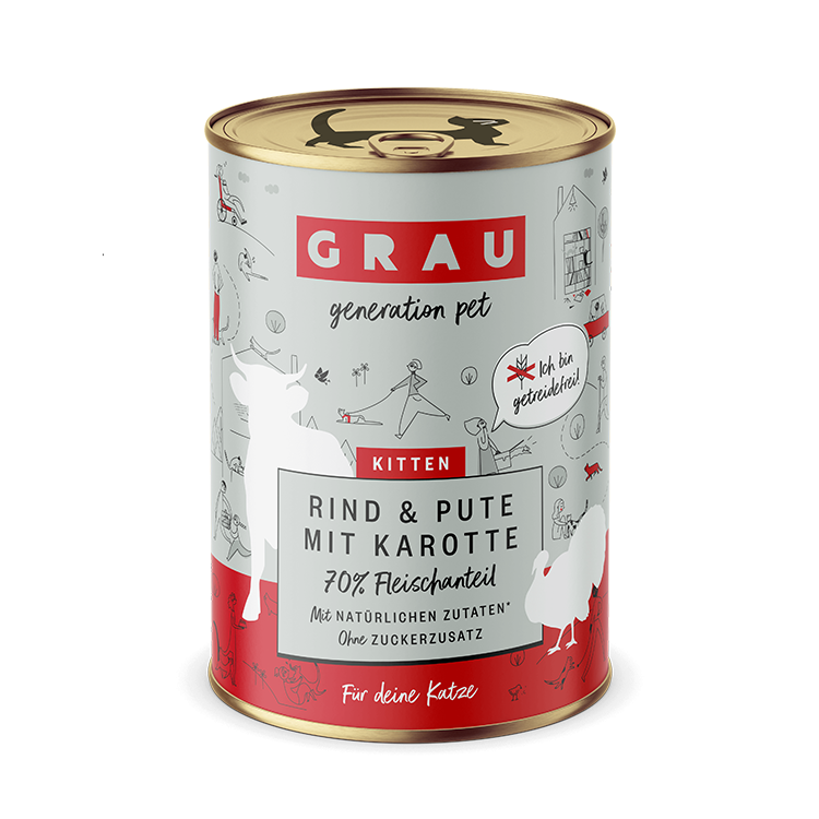 GRAU Kitten Rind & Pute mit Karotte 400g