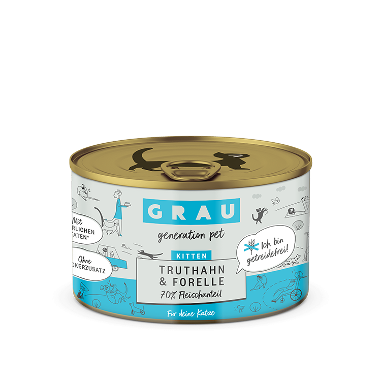 GRAU Cat Kitten Truthahn & Forelle 200g