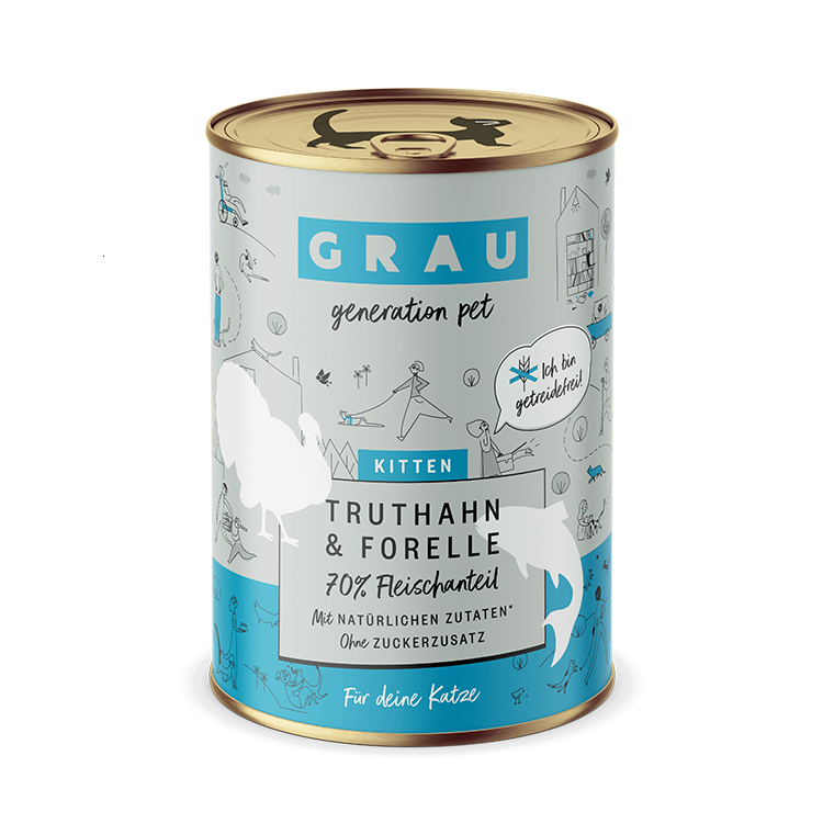 GRAU Kitten Truthahn & Forelle 400g