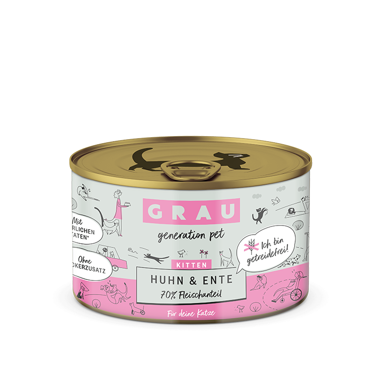 Grau Kitten Huhn & Ente 200g