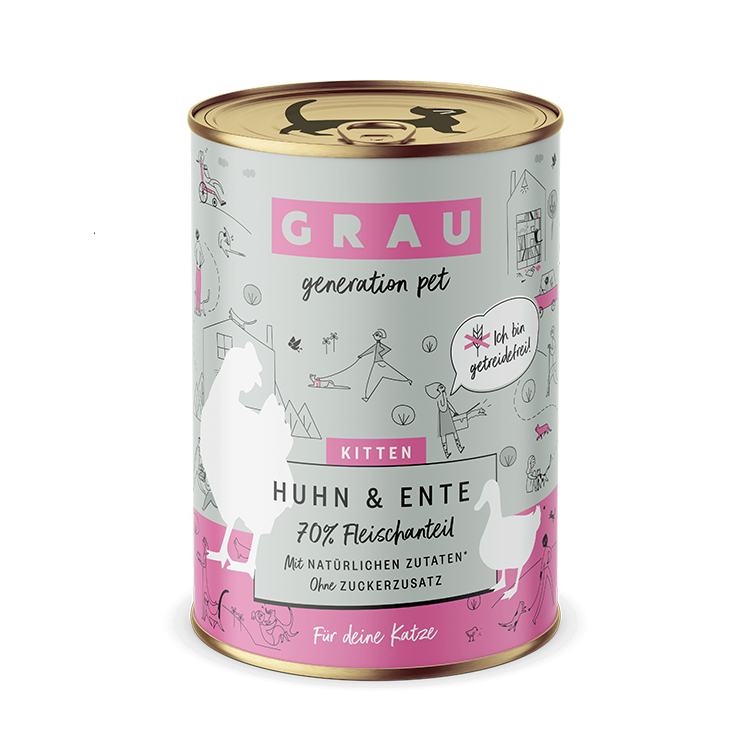 Grau Kitten Huhn & Ente 400g