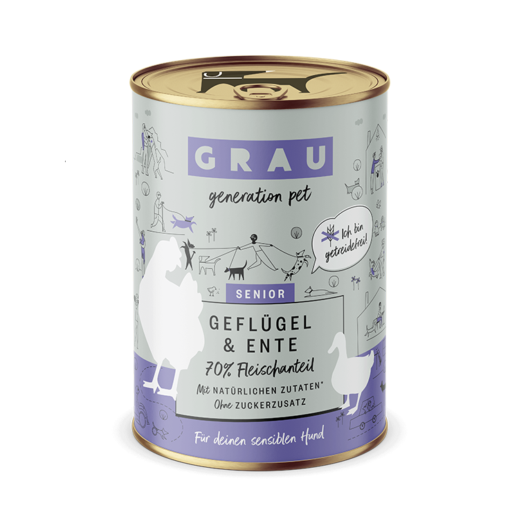Grau Adult Cat Huhn mit Karotte & Katzenminze 400g