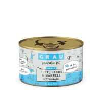 Grau Adult Cat Pute, Lachs & Makrele