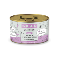Grau Adult Cat Huhn & Putenherzen