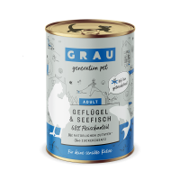 Grau Adult Cat Geflügel & Seefisch