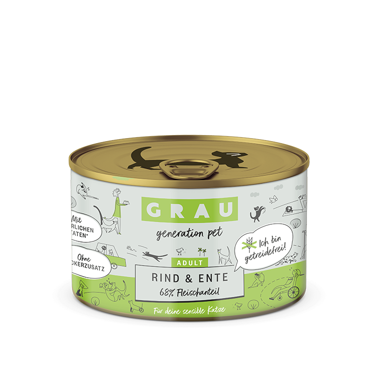 Grau Adult Cat Rind & Ente 200g