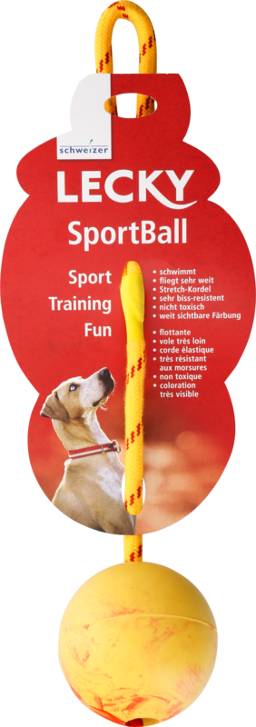 Lecky Sportball Jumbo Ø 7 cm mit Seil