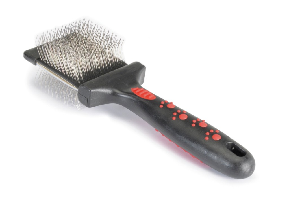 Camon Bürste doppelt, mit flexiblem Kopf Zupfbürste um Verfilzungen und Knoten zu lösen