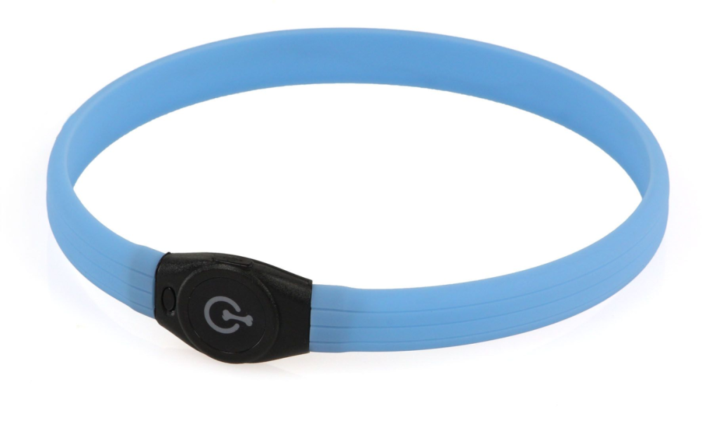 Karlie Visio Light LED, USB, Langhaar blau
