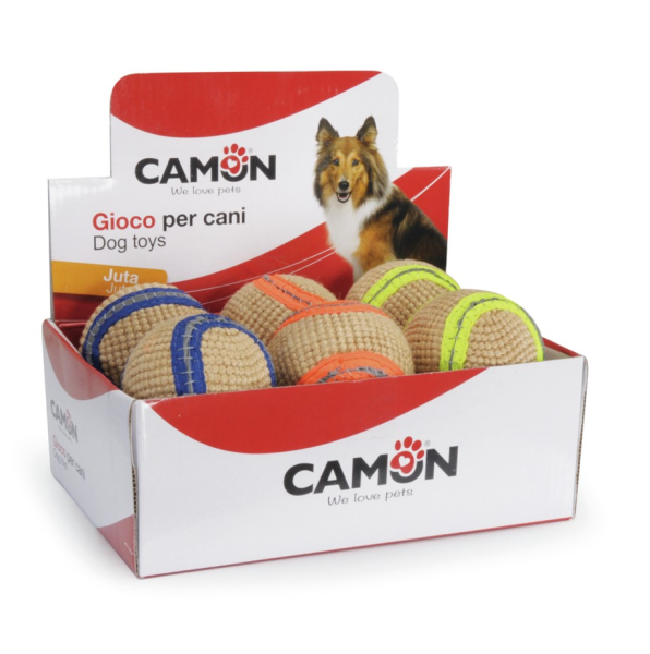 Camon Ball aus Jute mit farbigen Rändern ø 7 cm