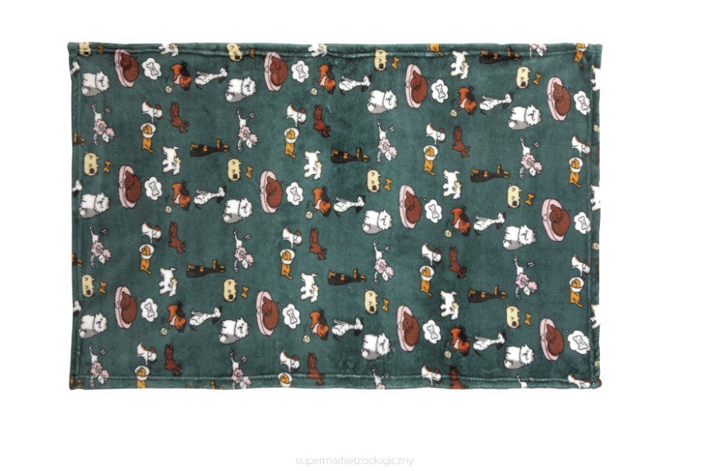 Camon Weiche Hundedecke HAPPY DOG, grün 100x150cm