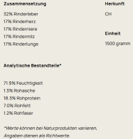 Big Pet Innereien-Mix vom Rind gehackt in Stücken 1500g