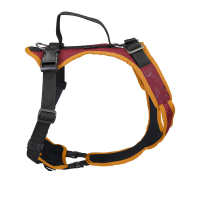 Grossenbacher Hundegeschirr Vary, weinrot/senfgelb, XXS