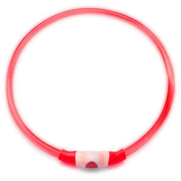 Freezack Night Light USB Halsband für Hunde rot