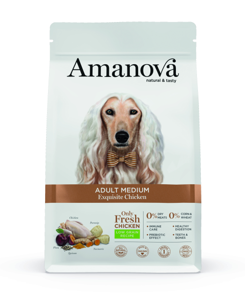 Amanova canine adult medium - exquisite chicken low grain - huhn