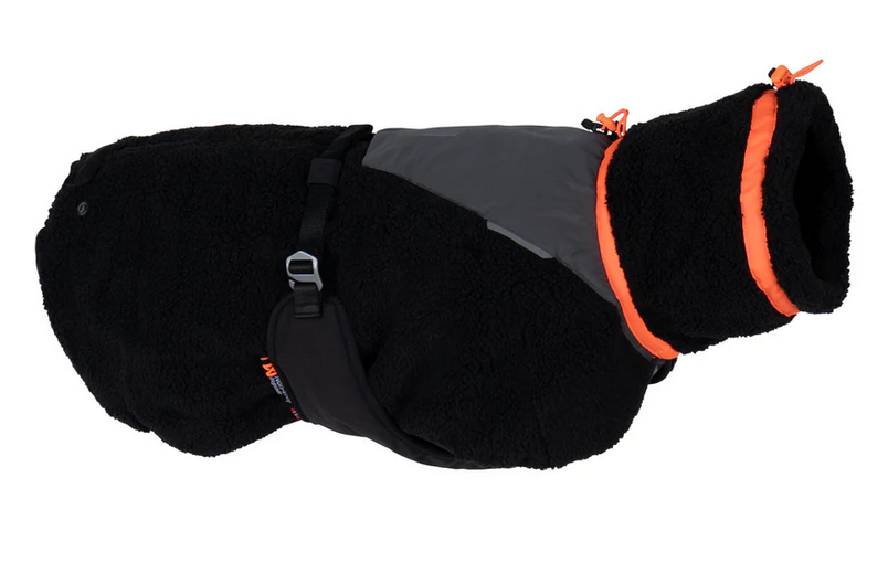 Non-Stop Trekking fleece dog jacket schwarz/orange