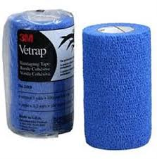 3M Verband Vetrap 3M 100mmx4.5m blau