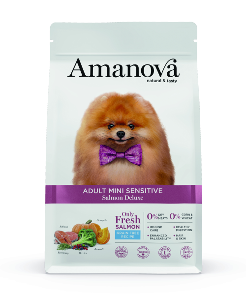 Amanova canine adult mini sensitive salmon deluxe grain free- lachs