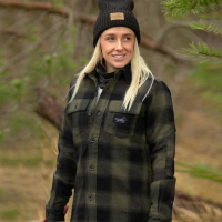 ARRAK Flanellhemd isoliert olive Lady Gr.S