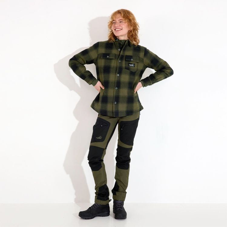 ARRAK Flanellhemd isoliert olive Lady Gr.S